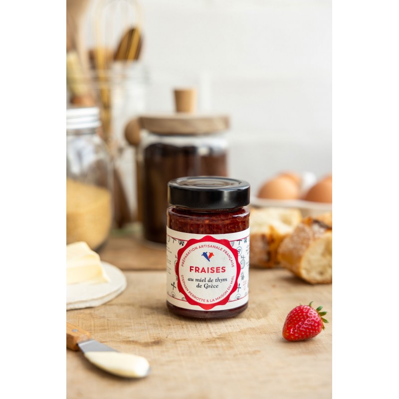 Confiture de Fraise au miel de Thym de Grèce / La Maison du Miel Confiture de Fraise au miel de Thym de Grèce / La Maison du Miel