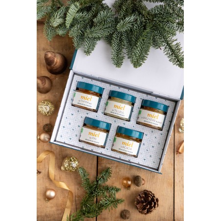 Coffret 5 miels BIO de France 125g / La Maison du Miel