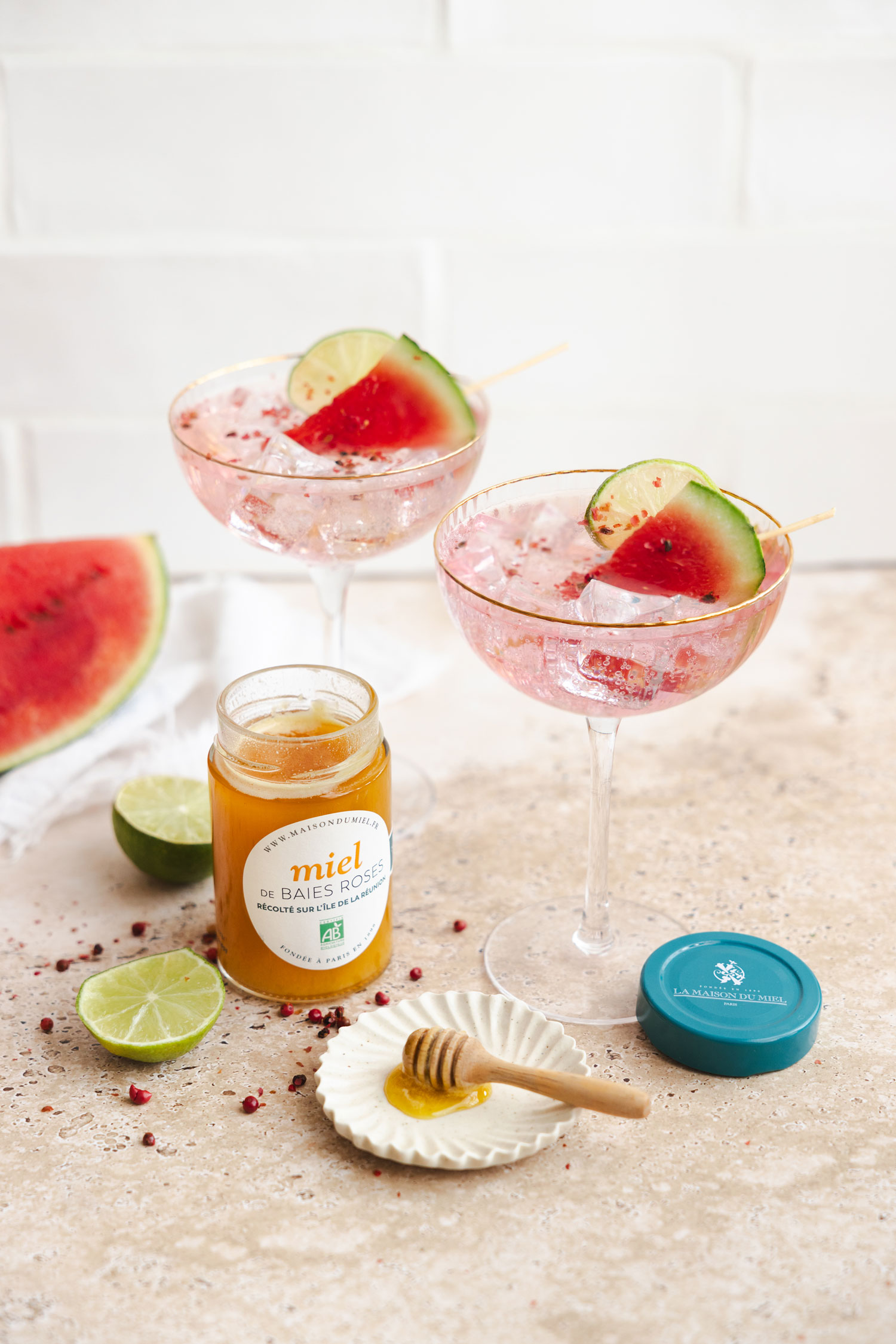 Cocktail au miel de baies roses / La Maison du Miel